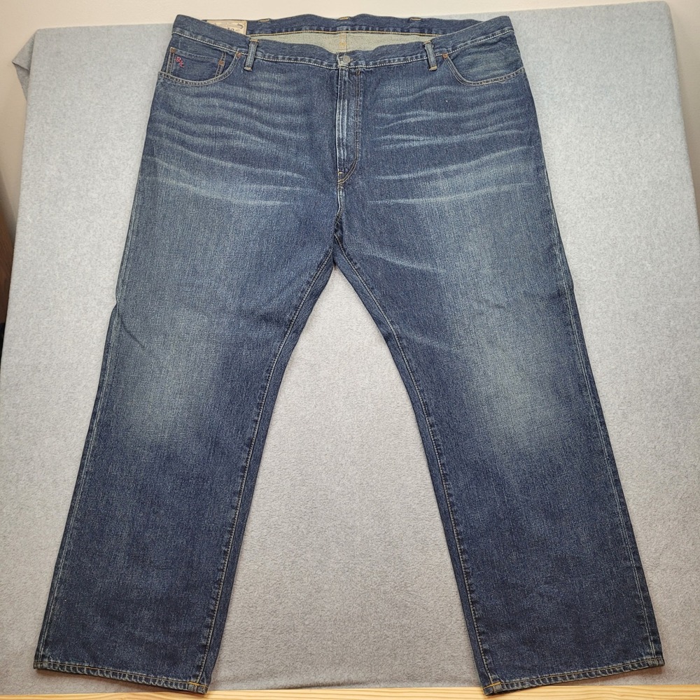 Polo Ralph Lauren Jeans Mens 50B x 32 Blue Authentic Dungarees Straight Leg